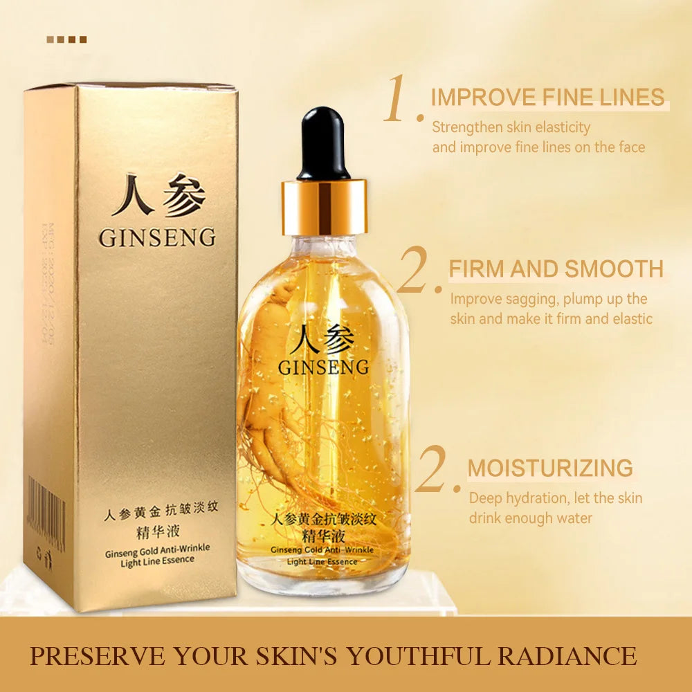 100ml 24k Gold Hyaluronic Acid Nicotinamide Face Serum Anti Aging Facial Lifting Collagen Essence Skin Care Whitening Serum - TUT 