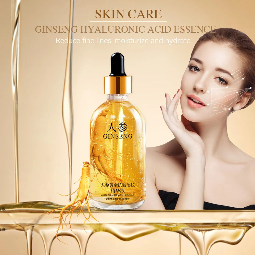 100ml 24k Gold Hyaluronic Acid Nicotinamide Face Serum Anti Aging Facial Lifting Collagen Essence Skin Care Whitening Serum - TUT 