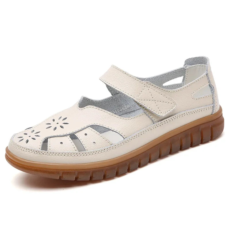 2024 New Summer Women Sandals Ladies Sandals Comfortable Flats Walking Sandals Covered Toe Beach Shoes Woman Footwear - TUT 