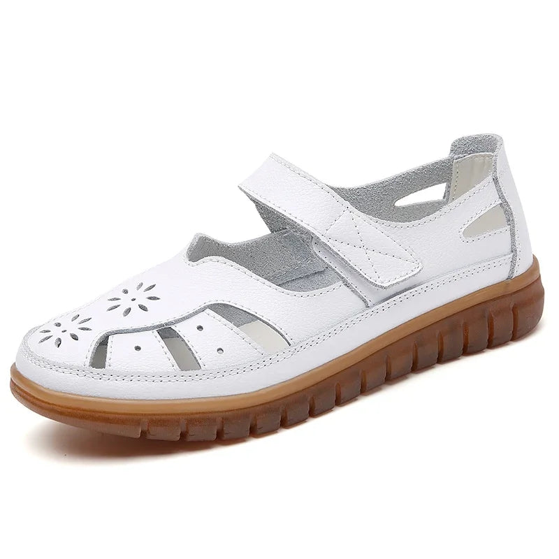 2024 New Summer Women Sandals Ladies Sandals Comfortable Flats Walking Sandals Covered Toe Beach Shoes Woman Footwear - TUT 