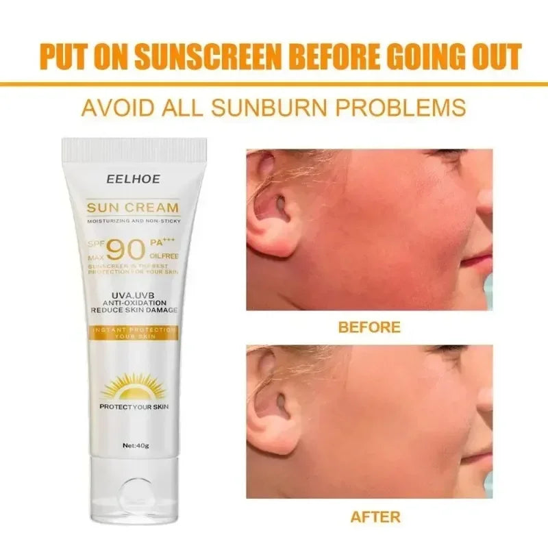 Facial Sunscreen SunCream Sunblock Skin Protective Cream New Sun Cream Bleaching Facial Moisturizer Anti Aging Oil Control - TUT 