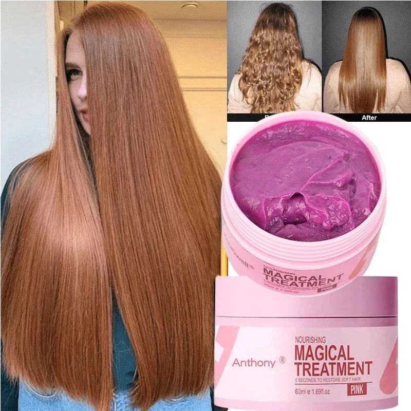 Magical Keratin Hair Mask 5 Seconds Repair Damaged Frizzy Hair Soft Smooth Shiny Nutrition Deep Moisturize Nourishing Hair Care - TUT 