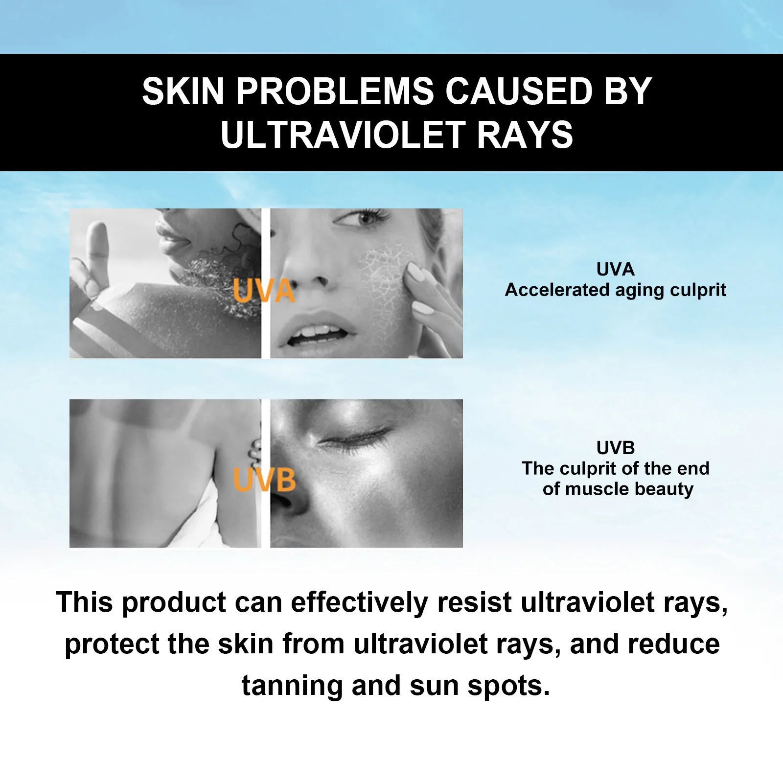 Refreshing Sunblock Spray SPF50 Protective UV Rays Resistance Moisturize Whitening Outdoor Isolation Waterproof Body Sunscreen - TUT 