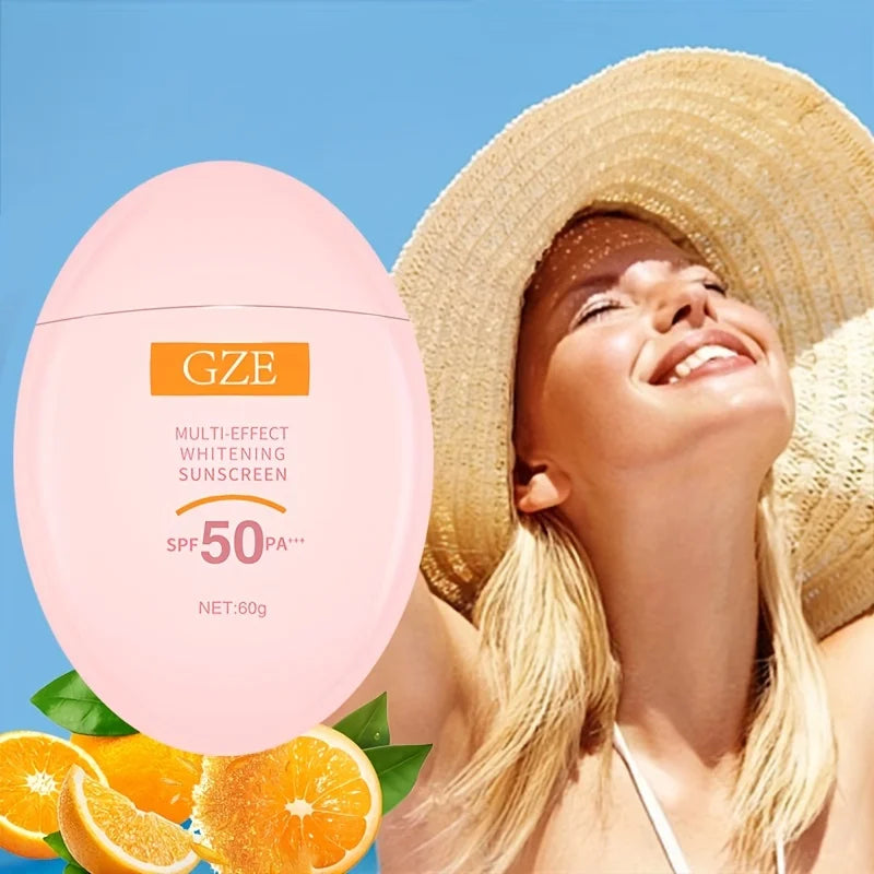 GZE MINERAL SUNSCREEN LOTION: SPF50 Broad Spectrum UVA UVB, Face Neck Protection, Sunburn Cream Zinc Oxide Sensitive Skin PA+++