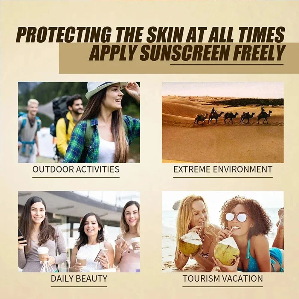 SPF50+ Sunscreen Korean Rice Probiotic Solar Blocker Skin Whitening Cream Anti UV Sun Block Facial Mild Moisturizer Serum 50ml